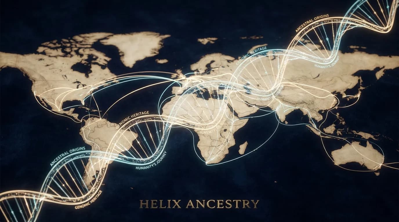 Ancestry genomics — heritage migration map and DNA